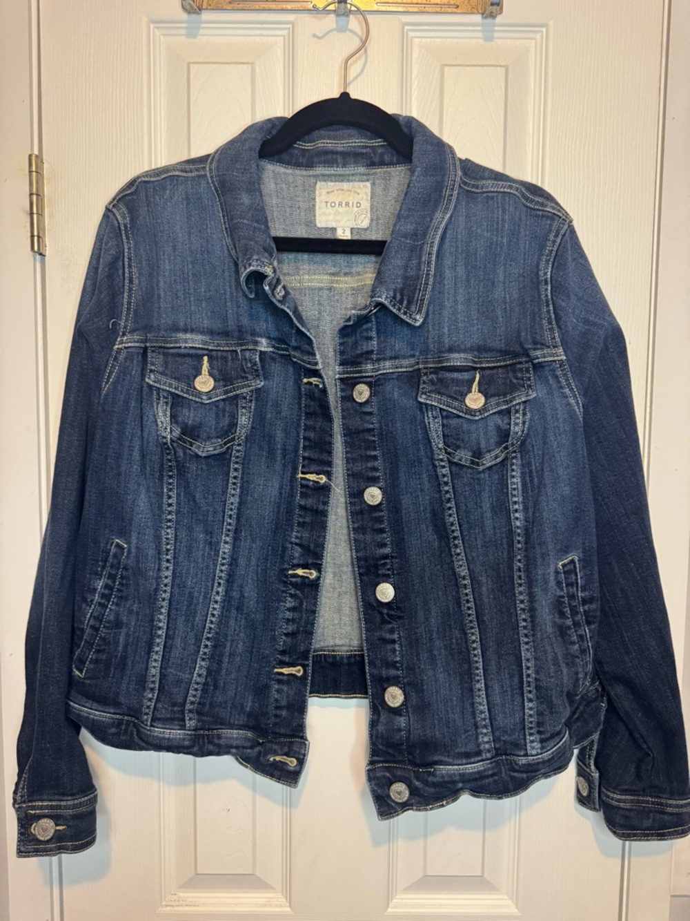torrid Dark Blue Washed Denim Jacket